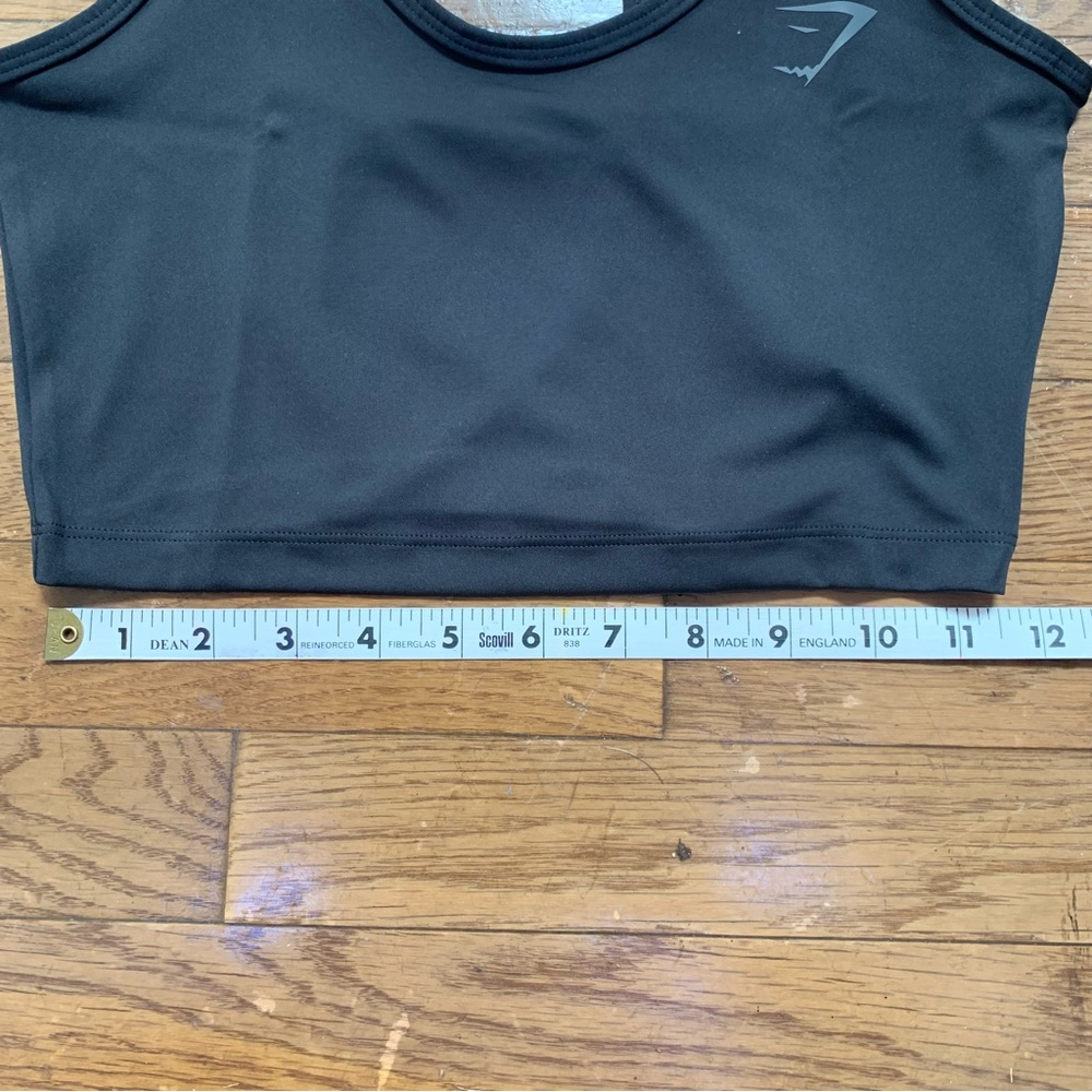 Gymshark Womens Power Open Back Cropped Tank | XS | Black NEW!! - Picture 10 of 13